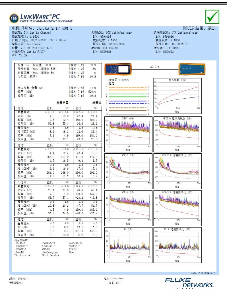 SSTP CAT6A Cat7 Cat8 Ethernet Patch Cable Flu-Ke Passed