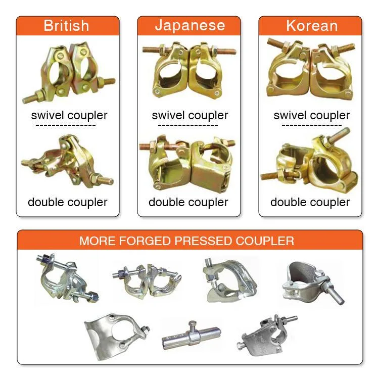 Metal Casti Pipe Scaffolding Clip Fastener Beam Clamp Coupler /Scaffold Pipe End and Coupler