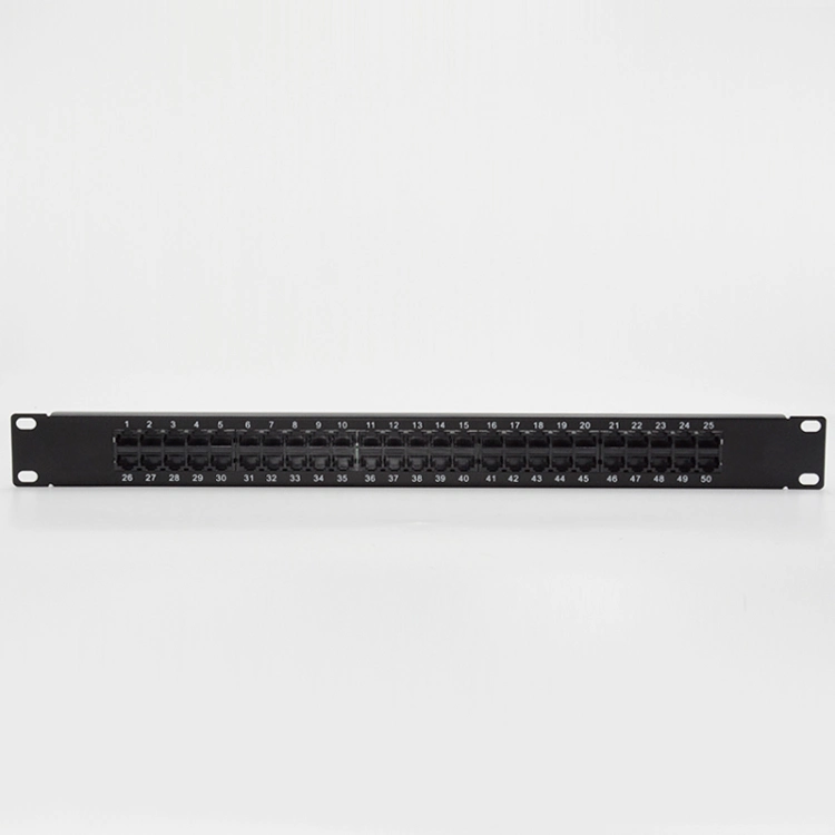 High Quality 1u Rj11 50 Port RJ45 8p8c Voice Patch Panel