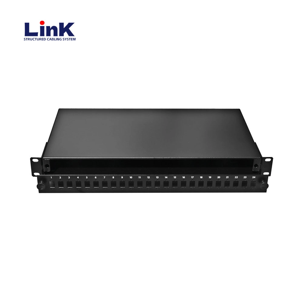 1u 19&quot; 12 24 Port Rackmount Fiber Optical Sliding Patch Panel for Data Center