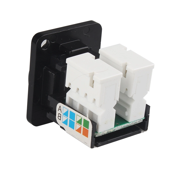 RJ45 Coupler Ethernet D-Type Socket Module Network Cabling Coupler RJ45 Cat5e