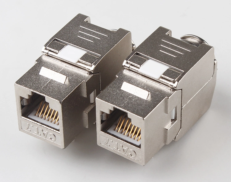 High Quality STP Shielded Toolless RJ45 Cat7/CAT6A AMP Keystone Jack