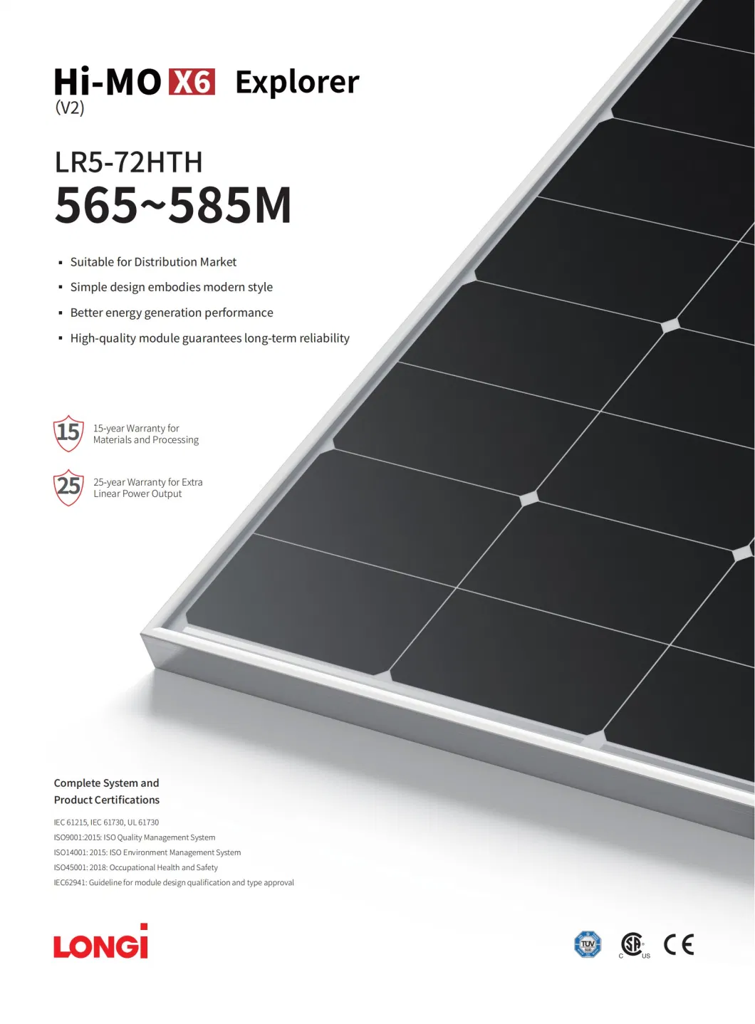 Longi 550W Solar Panel to Inverter Connection Mount for Shipping Container