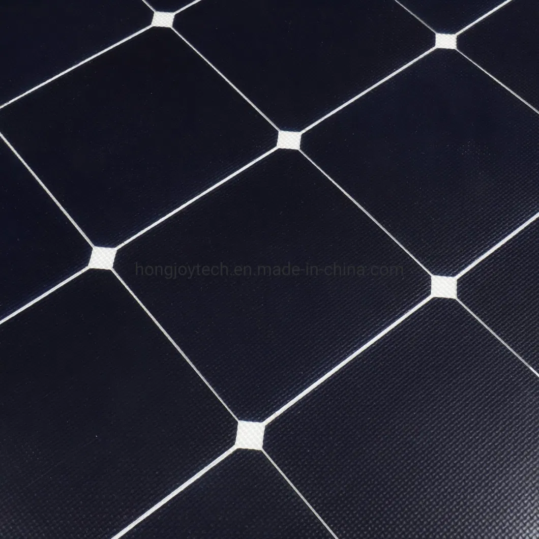 Direct Factory Single Crystal High Efficiency Mc4 PV Connector Connection Photovoltaic Bendable Solar Module 110W Ultra-Thin Portable Semi-Flexible Solar Panels