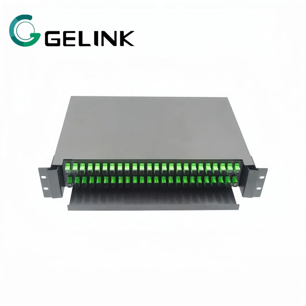 19 Inch Rack Mount Slide Type 2u 48ports Patch Panel Fiber Optic Distribution Frame