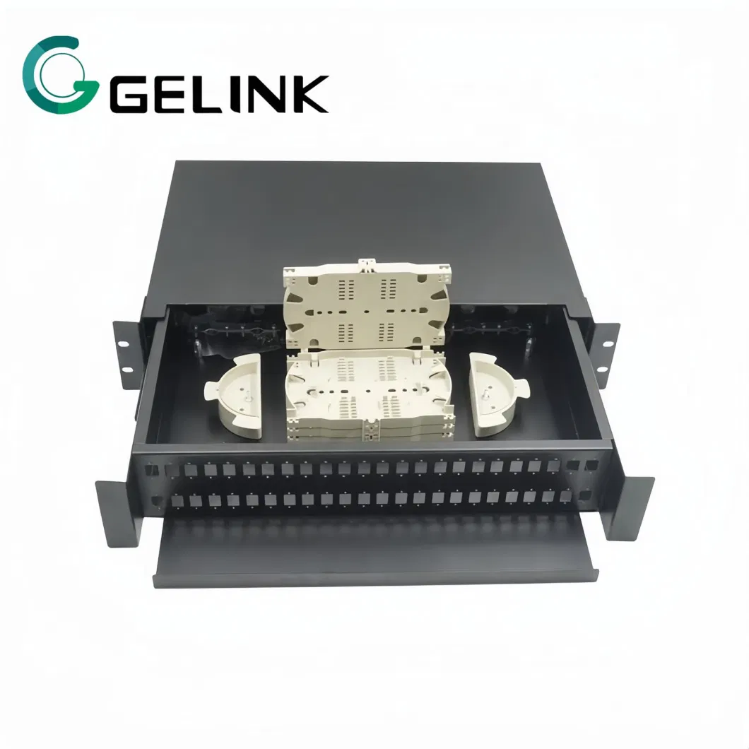 19 Inch Rack Mount Slide Type 2u 48ports Patch Panel Fiber Optic Distribution Frame