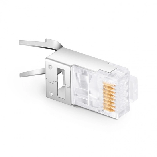 Hot Sale Lectroplated Gold 3U Rj45 Plastic Wire Connector 8 Pin Crystal Head Shielded Connector