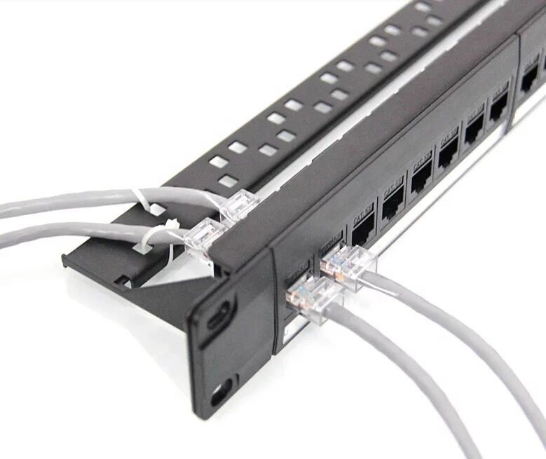 24 Port UTP Cat. 5e/Cat. 6 Patch Panel Black