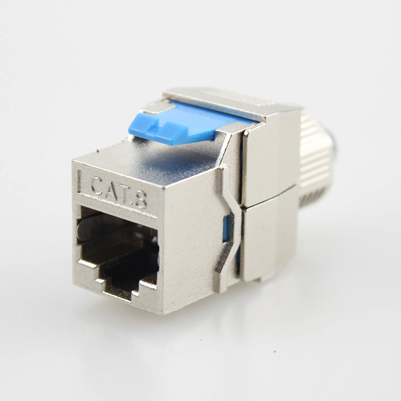 RJ45 Cat. 8 STP Toolless Tool Free Keystone Jack