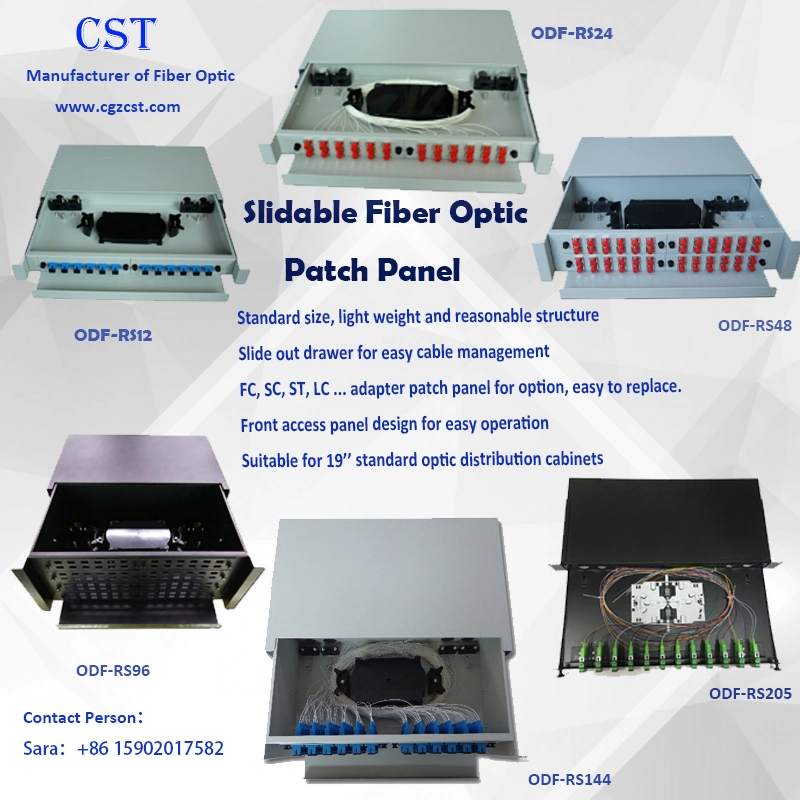 1u 19&prime; &prime; 48LC Duplex Fiber Optic Patch Panel Cable Managment with Slide Railway