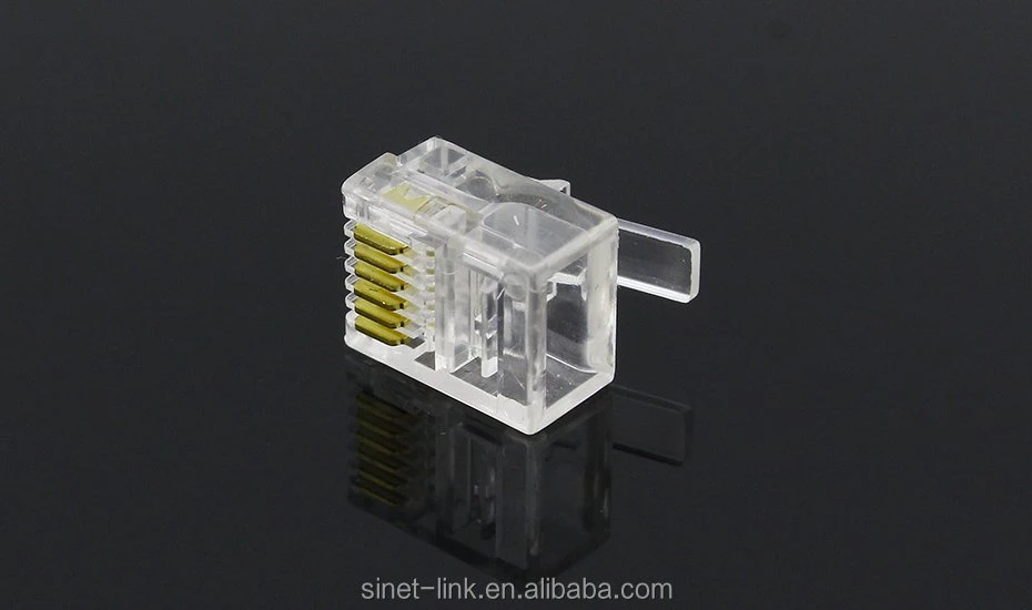 Rj11 Rj12 6p4c 6p6c 3 Ports Telephone Line Splitter Connectors 6p4c Male Modular Plug Rj11 Connector