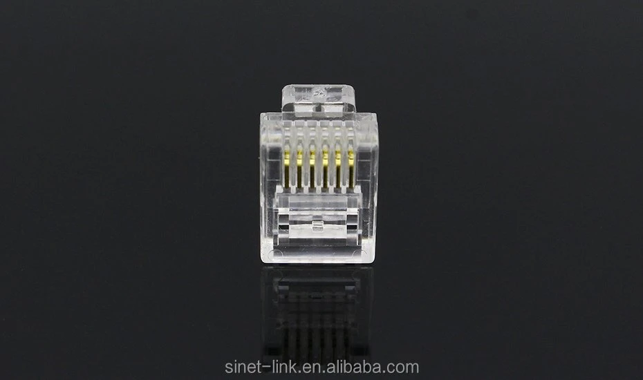 Rj11 Rj12 6p4c 6p6c 3 Ports Telephone Line Splitter Connectors 6p4c Male Modular Plug Rj11 Connector