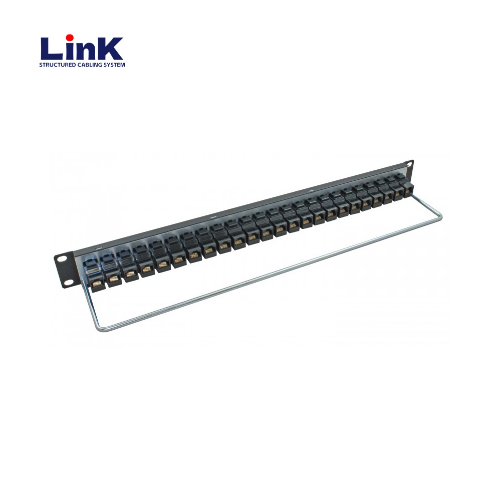 Rack Mounting DIN-Rail Cat5e Patch Panel for Industrial Ethernet Networks