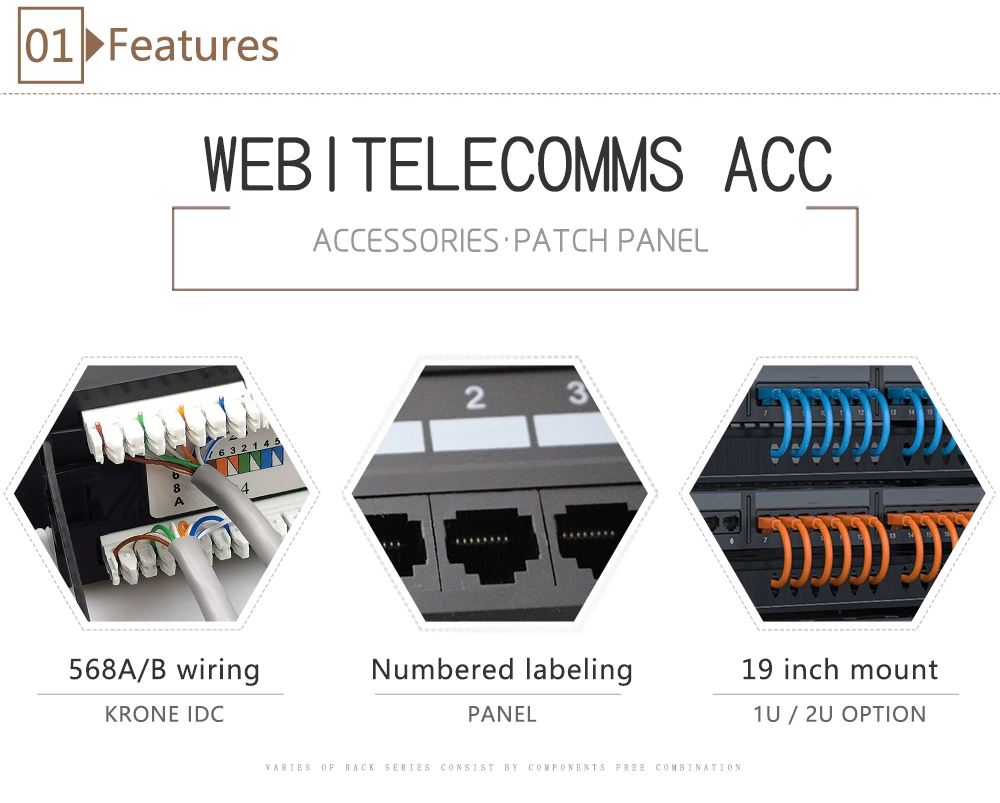 2u Network Patch Panel 48 Ports UTP CAT6 Patch Panel