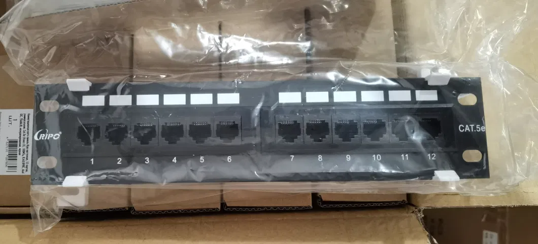 1u Network UTP Cat5e 12 Port Steel Patch Panel