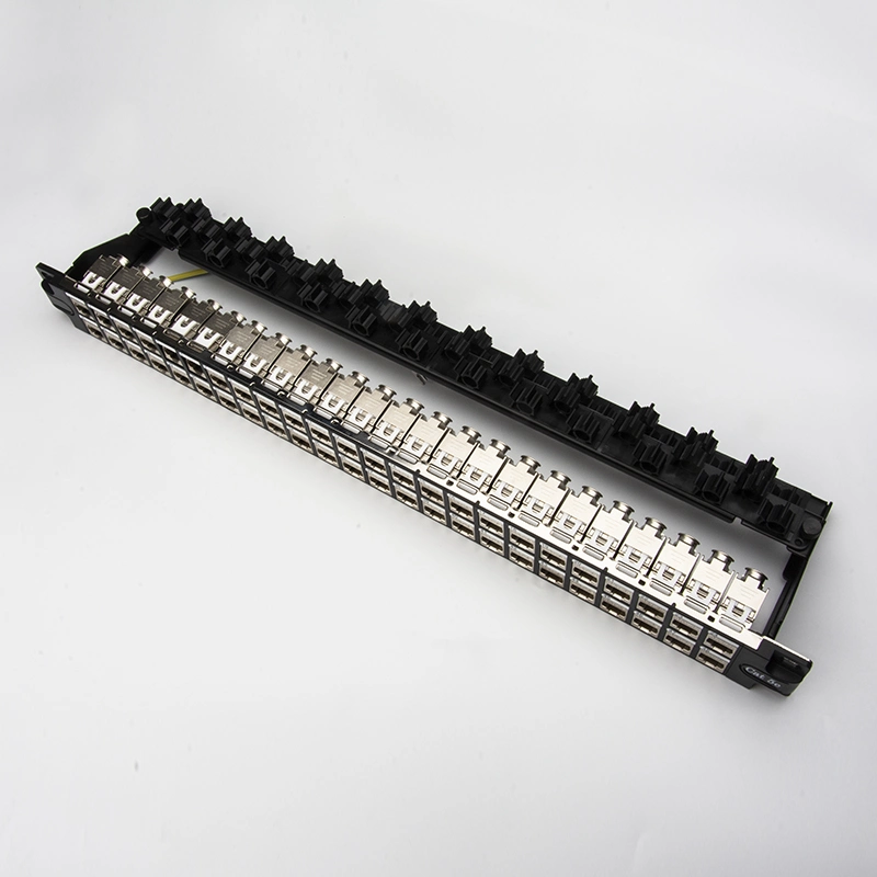 HD 1u 48 Port STP FTP Cat5e CAT6 CAT6A Patch Panel Full Loaded