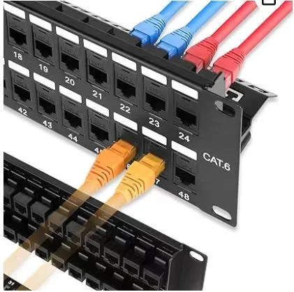 Cat5e CAT6 UTP 24port 48port Patch Panel