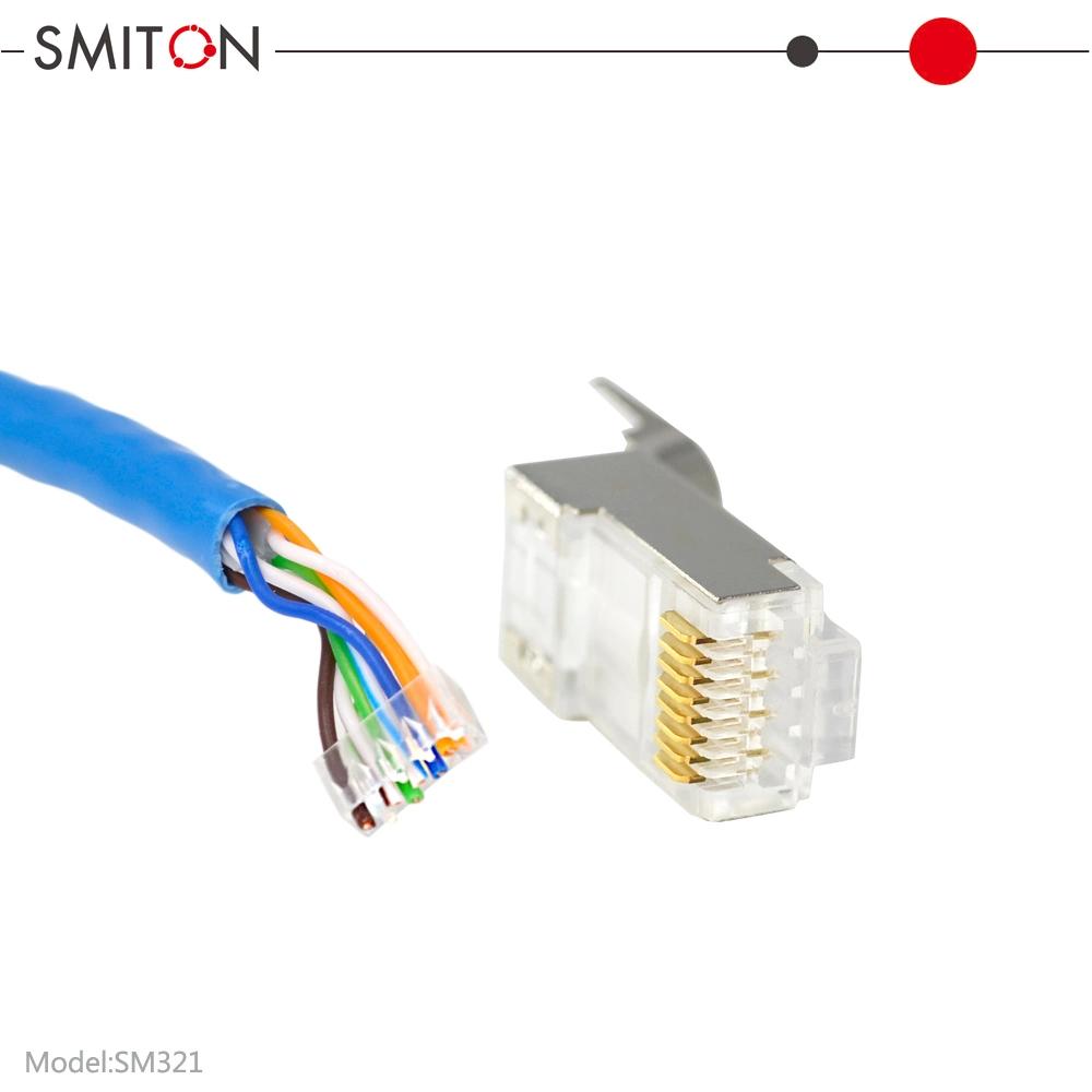 Cat7 100 Pack Shielded 8 Pin Cat 7 RJ45 Connector Modular Plug