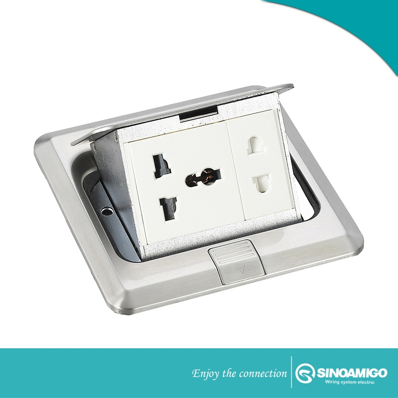 Pop up Floor Socket Power Outlet with RJ45 Internet Computer Port