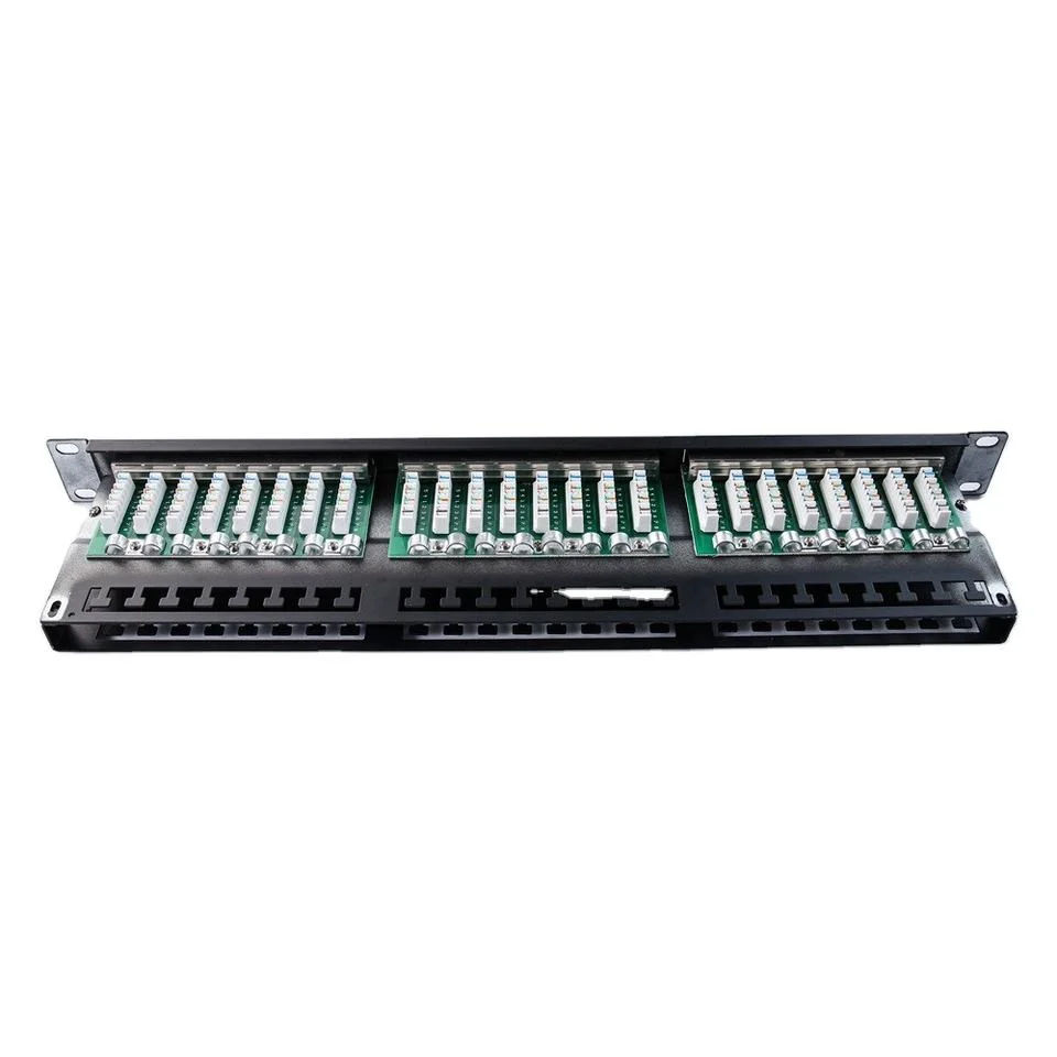 19 inch 48 port utp 1u rack mount Keystone patch panel for Cat6 cabling