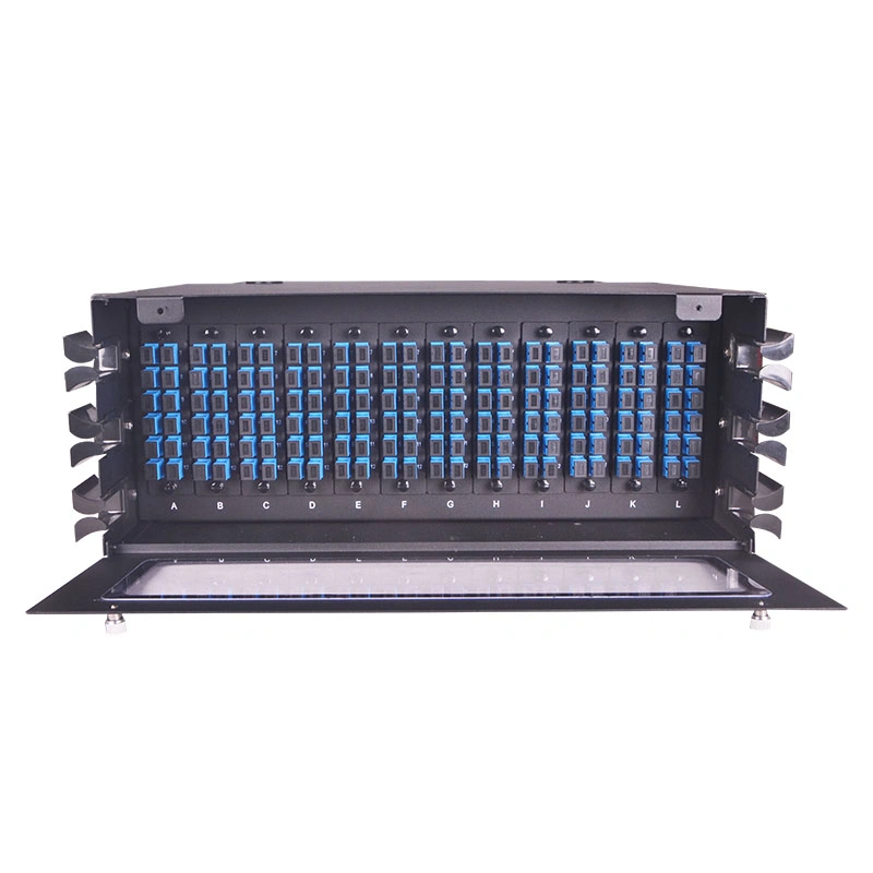 Rack Mounted Fiber Optical Distribution Frame 144c Fiber Optic Patch Panels