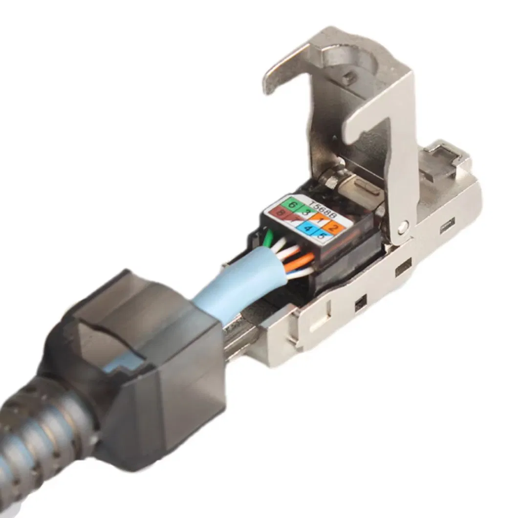 Wholesale Tool-Less FTP Shielded RJ45 CAT6A Keystone Plug Network Connector