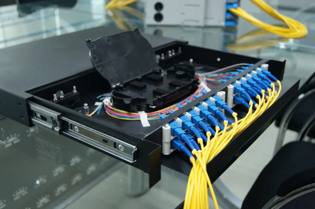 1u 19&prime; &prime; 48LC Duplex Fiber Optic Patch Panel Cable Managment with Slide Railway