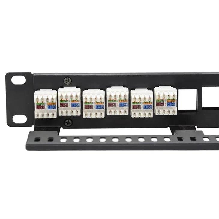 Factory Price 1u 24 Port Unshielded up-Down Port Blank Patch Panel with Back Bar