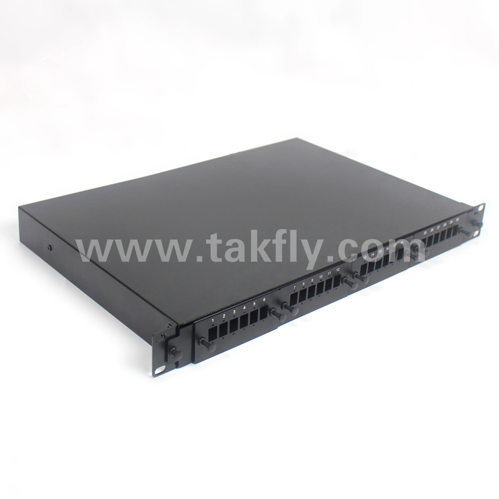 19 1u Rack 24 Ports Slidable Rack-Mount Fiber Optic Patch Panel