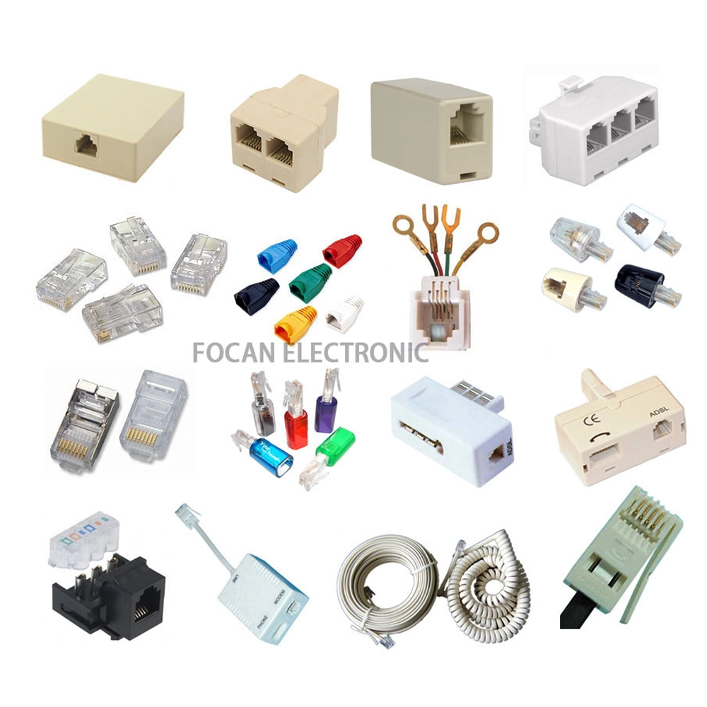 RJ45, Rj11, Rj12 Wired Jack Telephone Plug Connector for PCB Plug 623K, 623K 616e 623