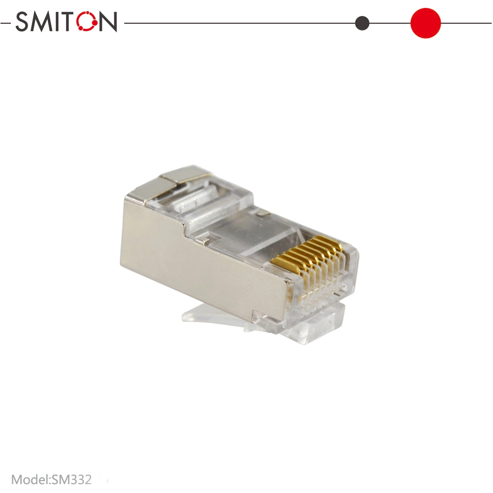 Ez Shielded CAT6 Pass Through Connector FTP Ethernet Network Cables Plug