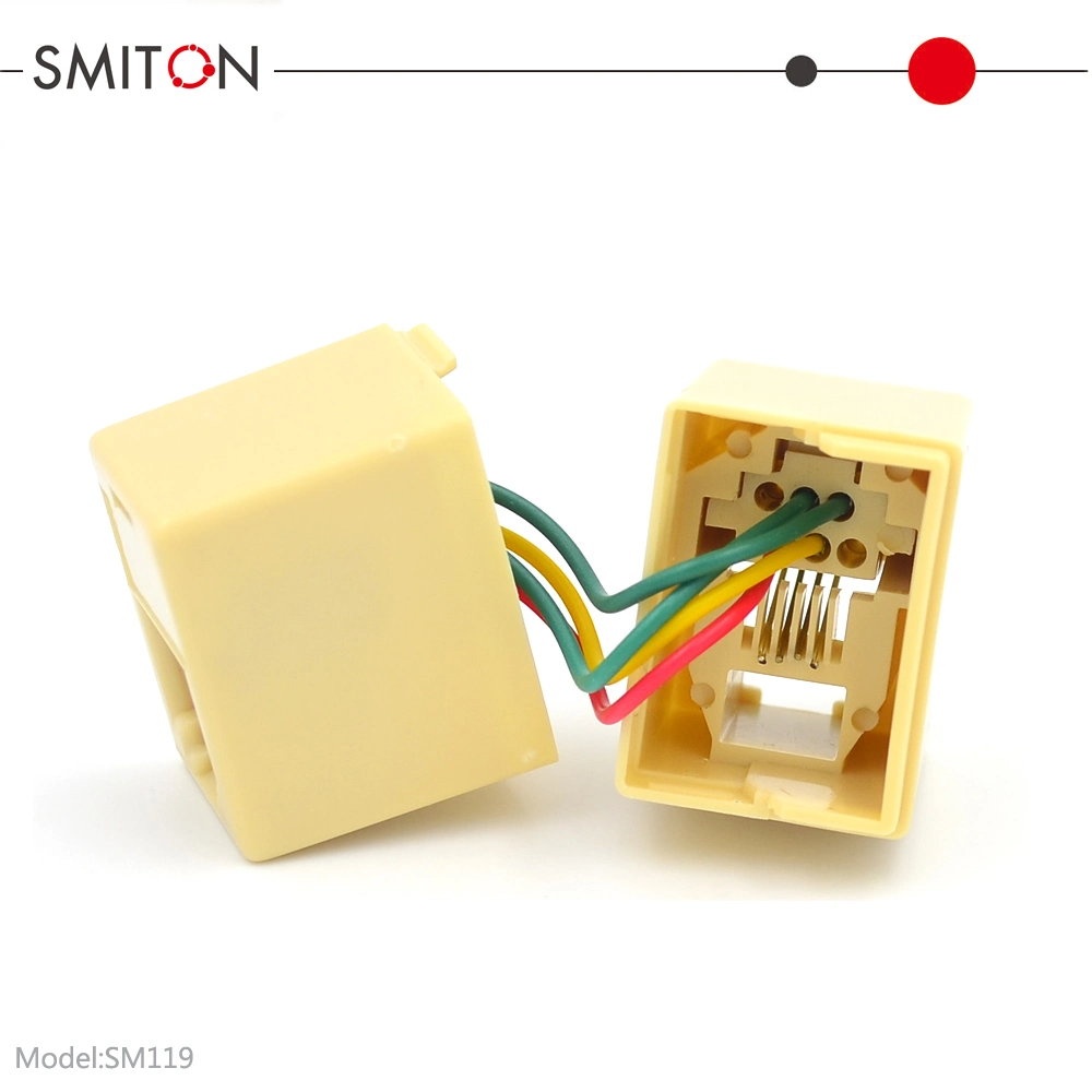 Rj11 UTP Cat3 Keystone Jack 6p4c Inline Coupler