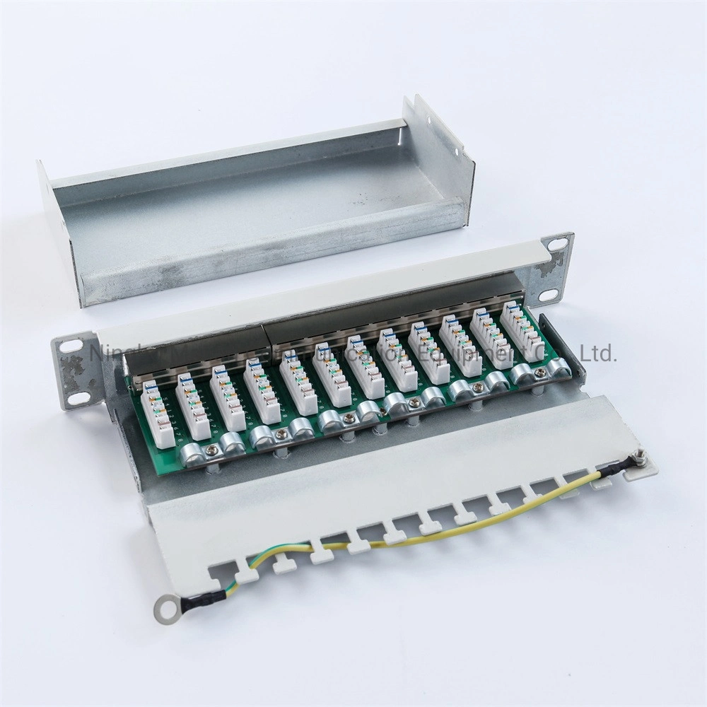 Rackmount Type Cat. 5 Cat. 6 FTP 12-Port Shielded Network Patch Panel