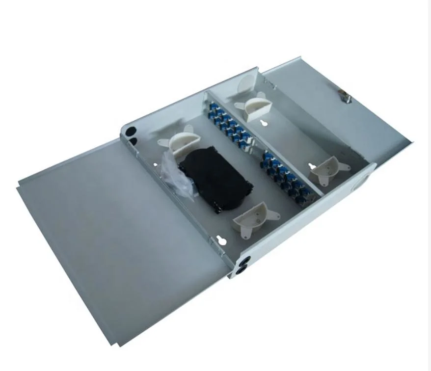 FTTH Enclosure ODF Fiber Optic Patch Panel 24 Core Indoor Wall Mounted Cable Distribution Frame/ Box