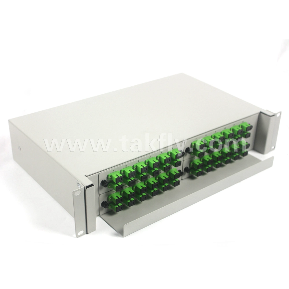 Metal 19 Inch 48 Core Sc APC Fiber Patch Panel