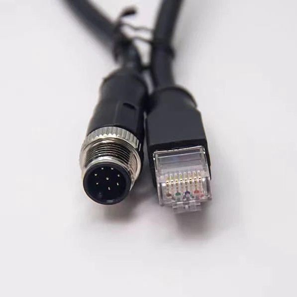 Industrial Ethernet M12 Male to RJ45 Male X Code Communication Cable