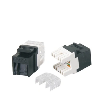 cat6 Keystone Jack White RJ45 Network Ethernet connector with dust cover