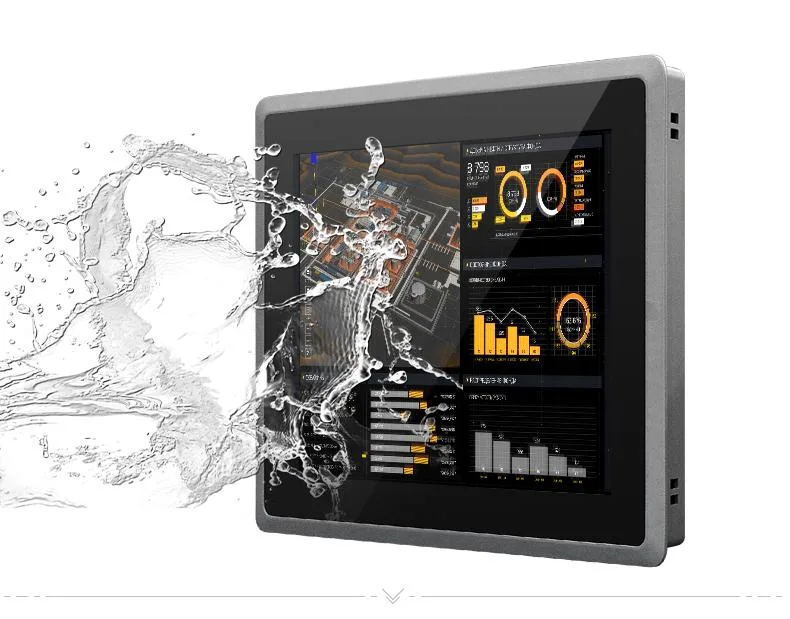 Wall Mounted IP65 Waterproof 15 Inch Pcap Touch Screen Monitor Computer Industrial Panel PC with RJ45 and RS232 Port