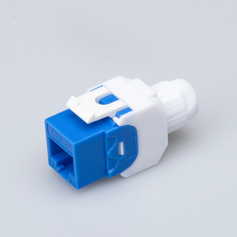 High Quality Cat5e CAT6 CAT6A Unshielded Keystone Jack RJ45 Thread Nut Modular Connector