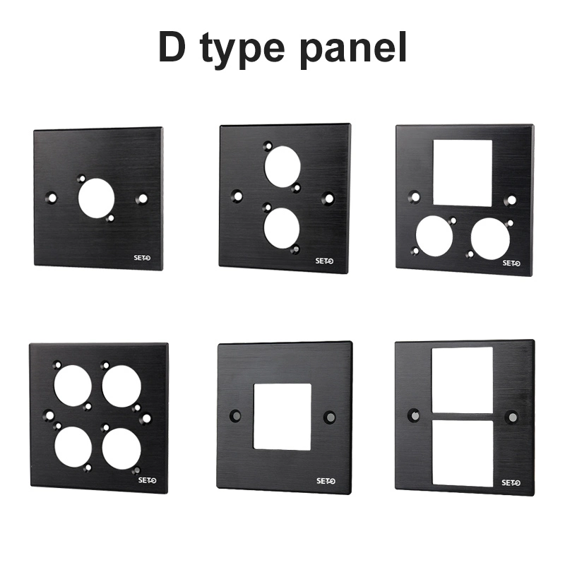 RJ45 Network Connector Metal Panel Socket D Type Mounting Cat5e