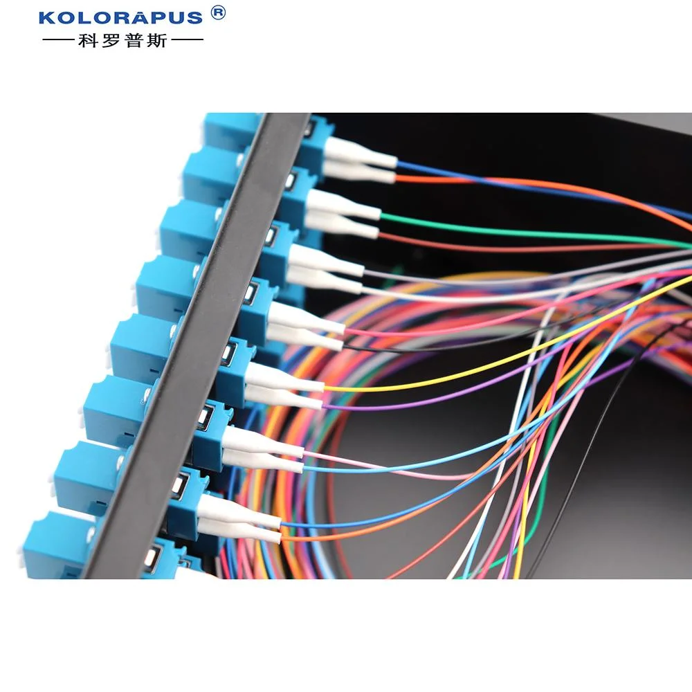 ODF LC 48-Port Rack-Mounted Optical Fiber Distribution Patch Panel