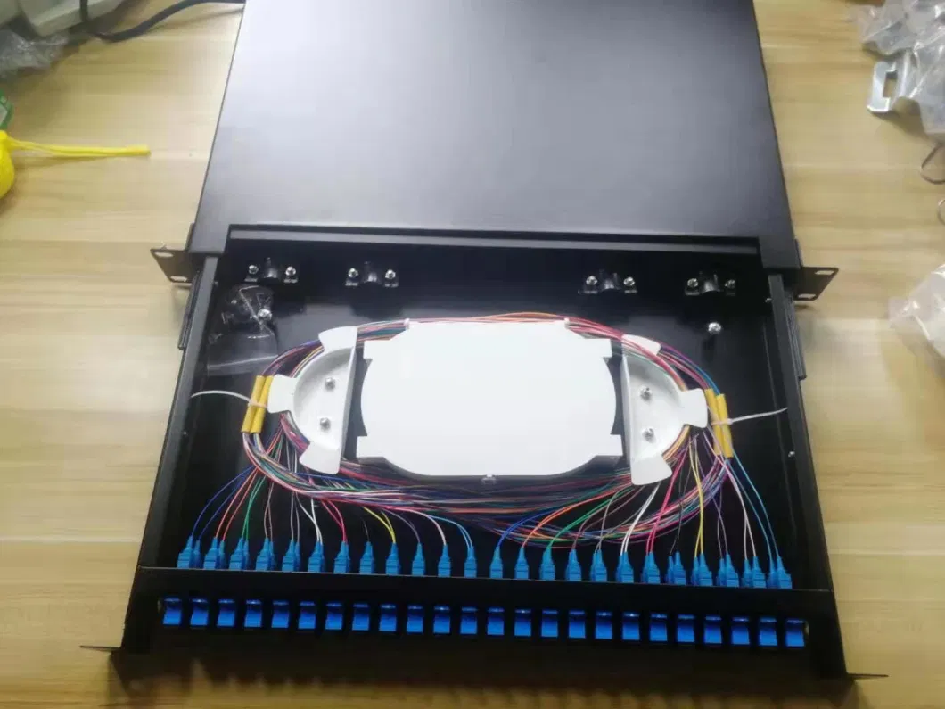 1u 19&prime;&prime; 12 24 Port Fiber Optic Cable Terminal Patch Panel Distribution Box