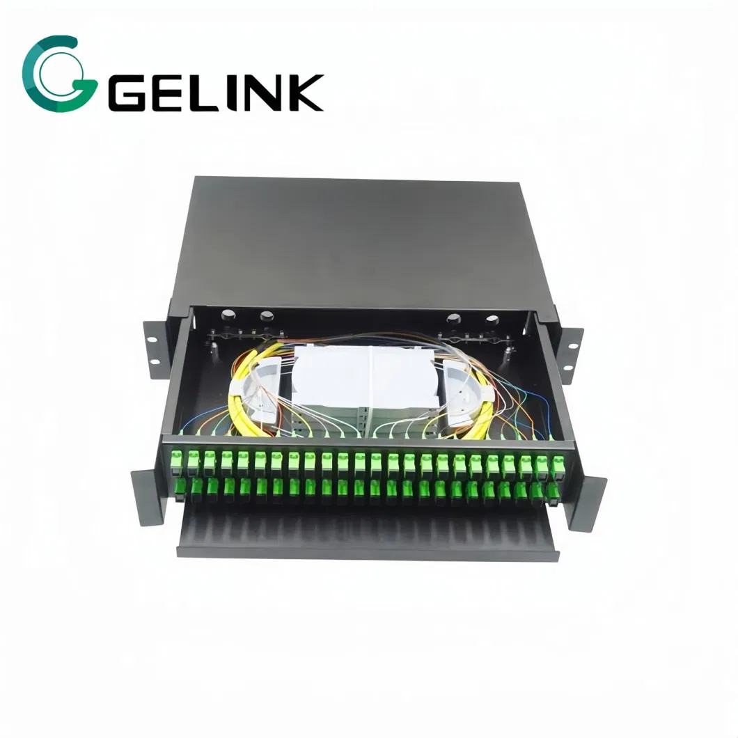 19 Inch Rack Mount Slide Type 2u 48ports Patch Panel Fiber Optic Distribution Frame