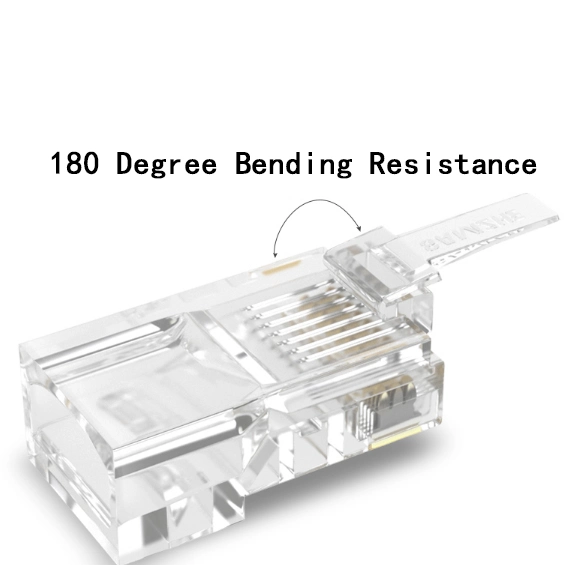 Six Types of Copper Shell Shield Two-Piece Network RJ45 Connector