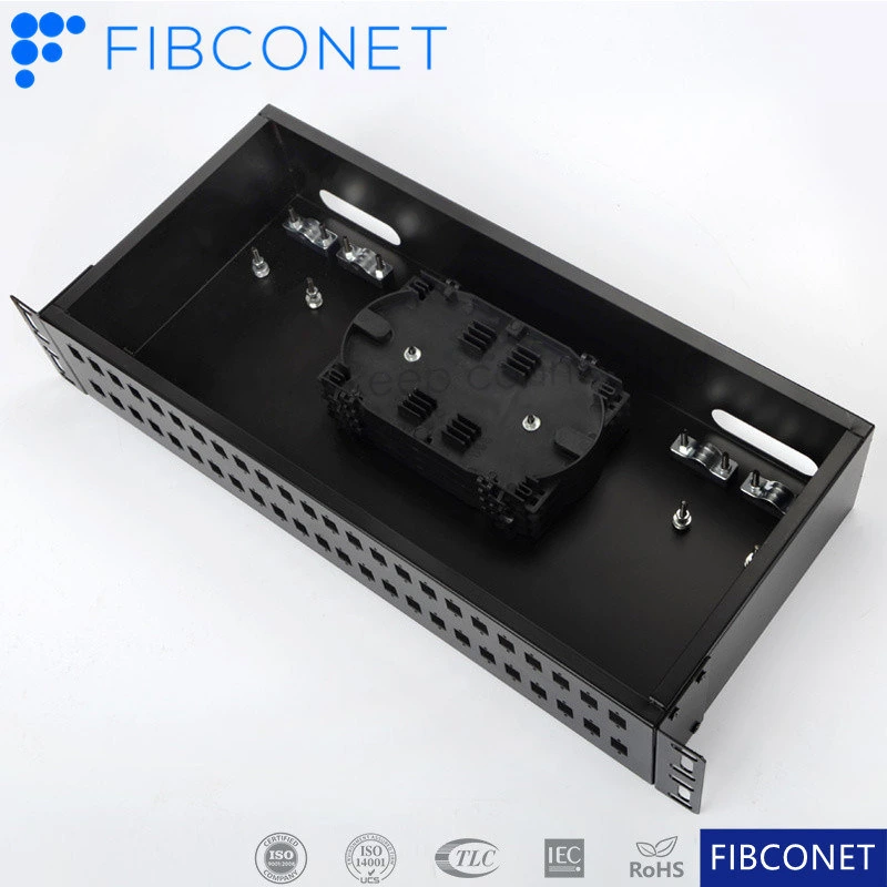 128f 16 Port MTP/MPO to LC Breakout Angled Patch Panel