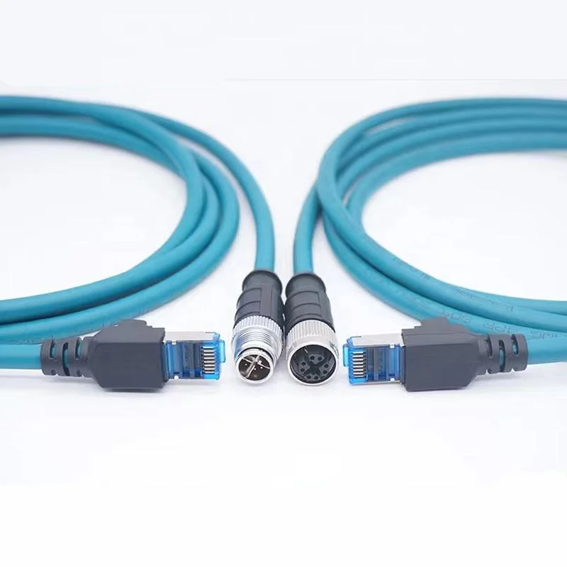 Industrial Ethernet M12 Male to RJ45 Male X Code Communication Cable