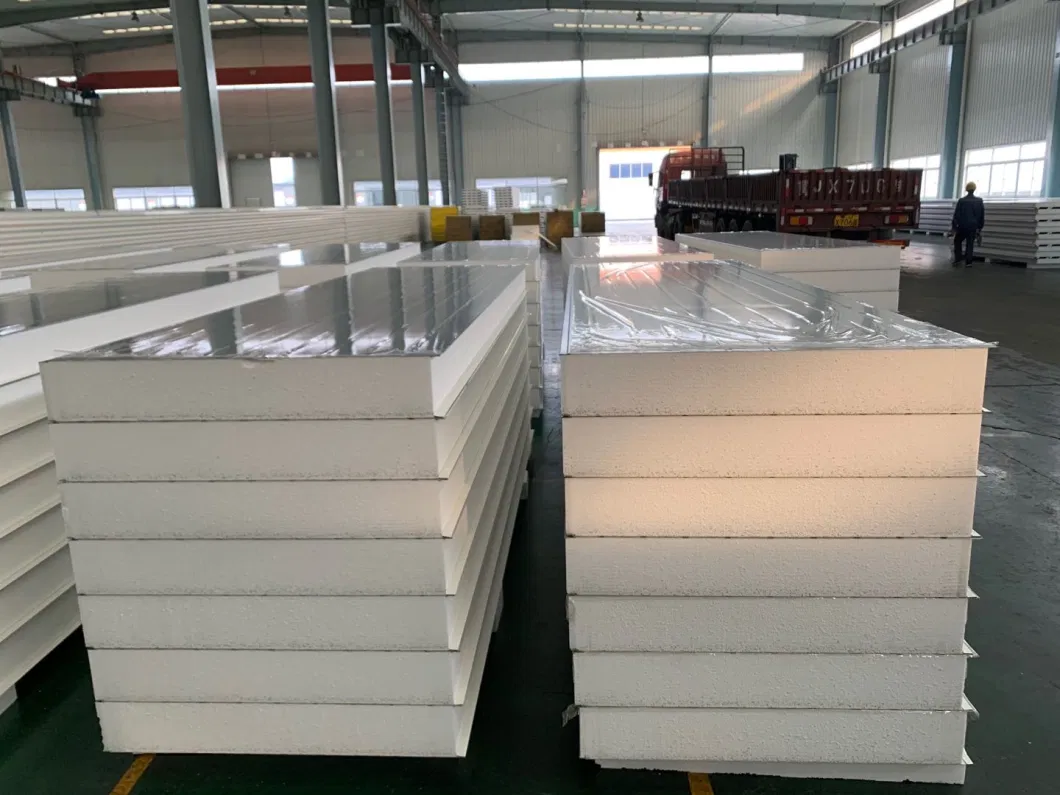 Z Lock Connection PU/EPS Insulated Polyurethane Sandwich Exterior Wall Panel for Cold Storage