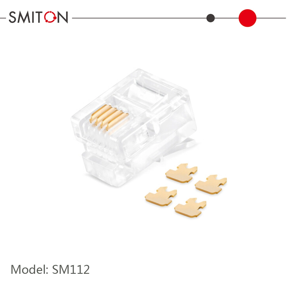 Cat3 Telephone Cable Plug Rj11 6p4c Modular Plug Phone Cable Connector