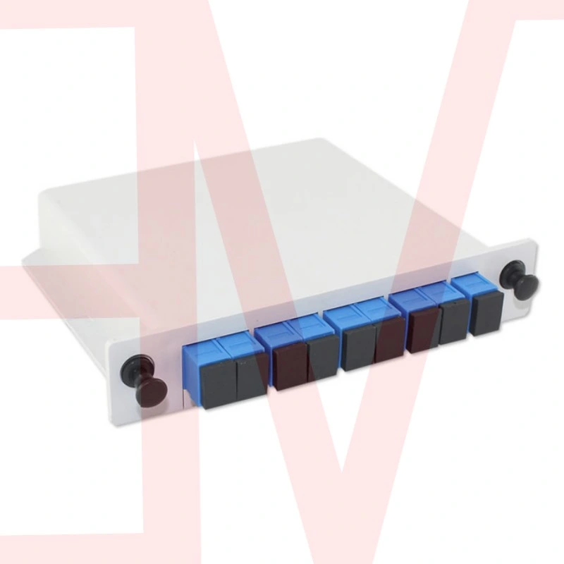 1X8 Slot-Box PLC Splitter Coupler Inside Optic Fiber FTTH Network 16-Cores Wall-Mounted Box