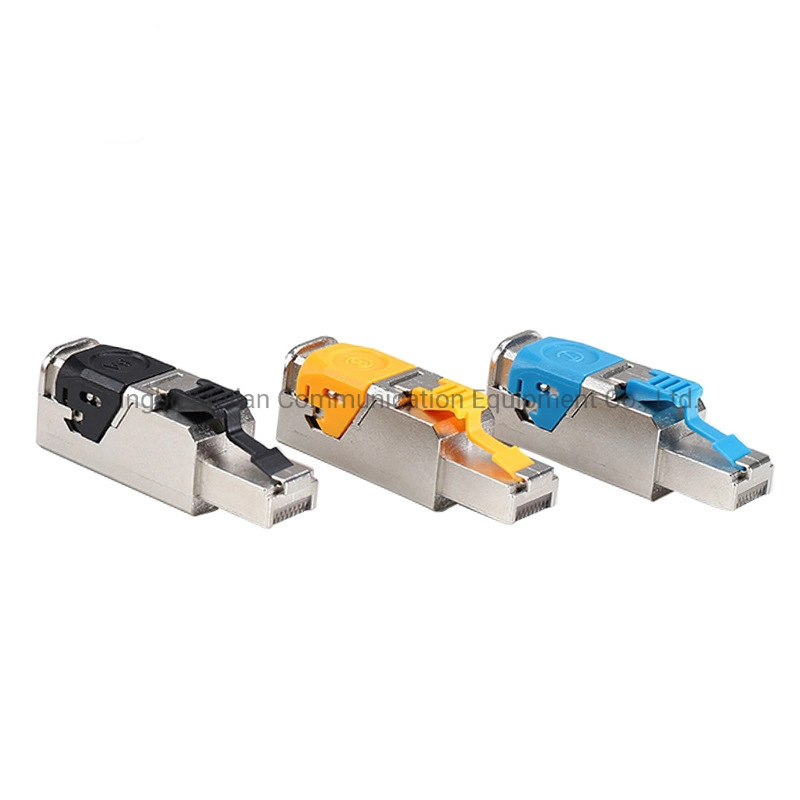 CAT6A Cat7 Cat8 Shielded Toolless Keystone Jack RJ45 Modular Plug Connector